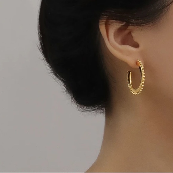 Sharp Poppy Hoops - Picture 2 of 6